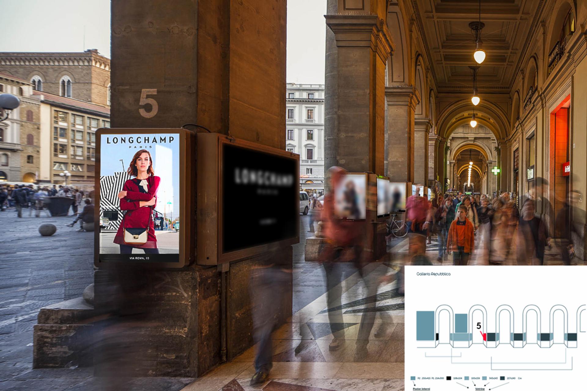 Impianto TOTEM a Firenze, in zona Moncler