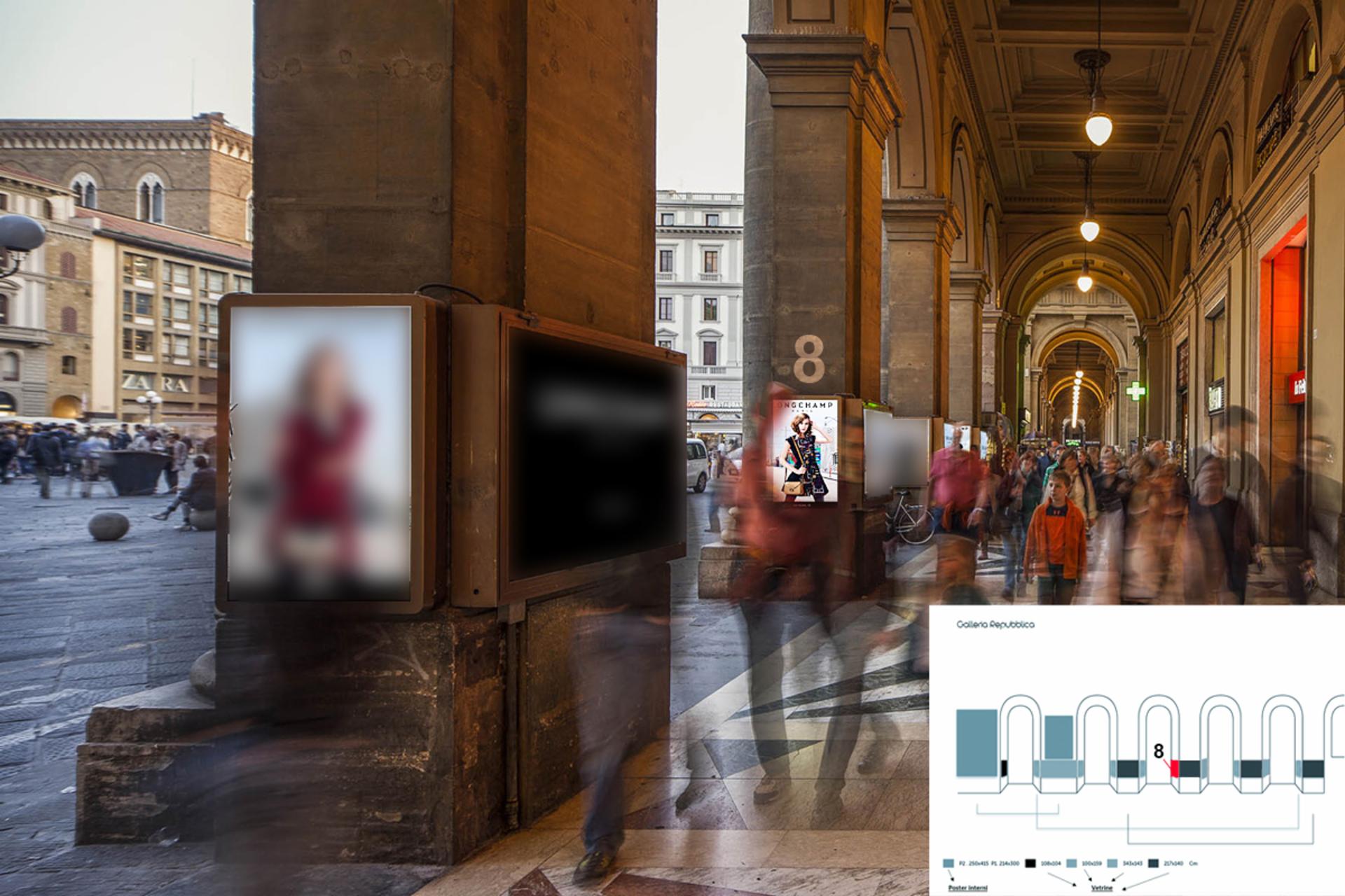 Impianto TOTEM a Firenze, in zona Moncler