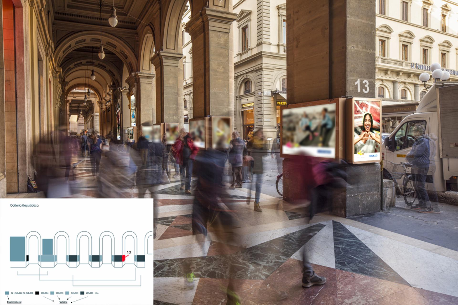 Impianto TOTEM a Firenze, in zona Moncler