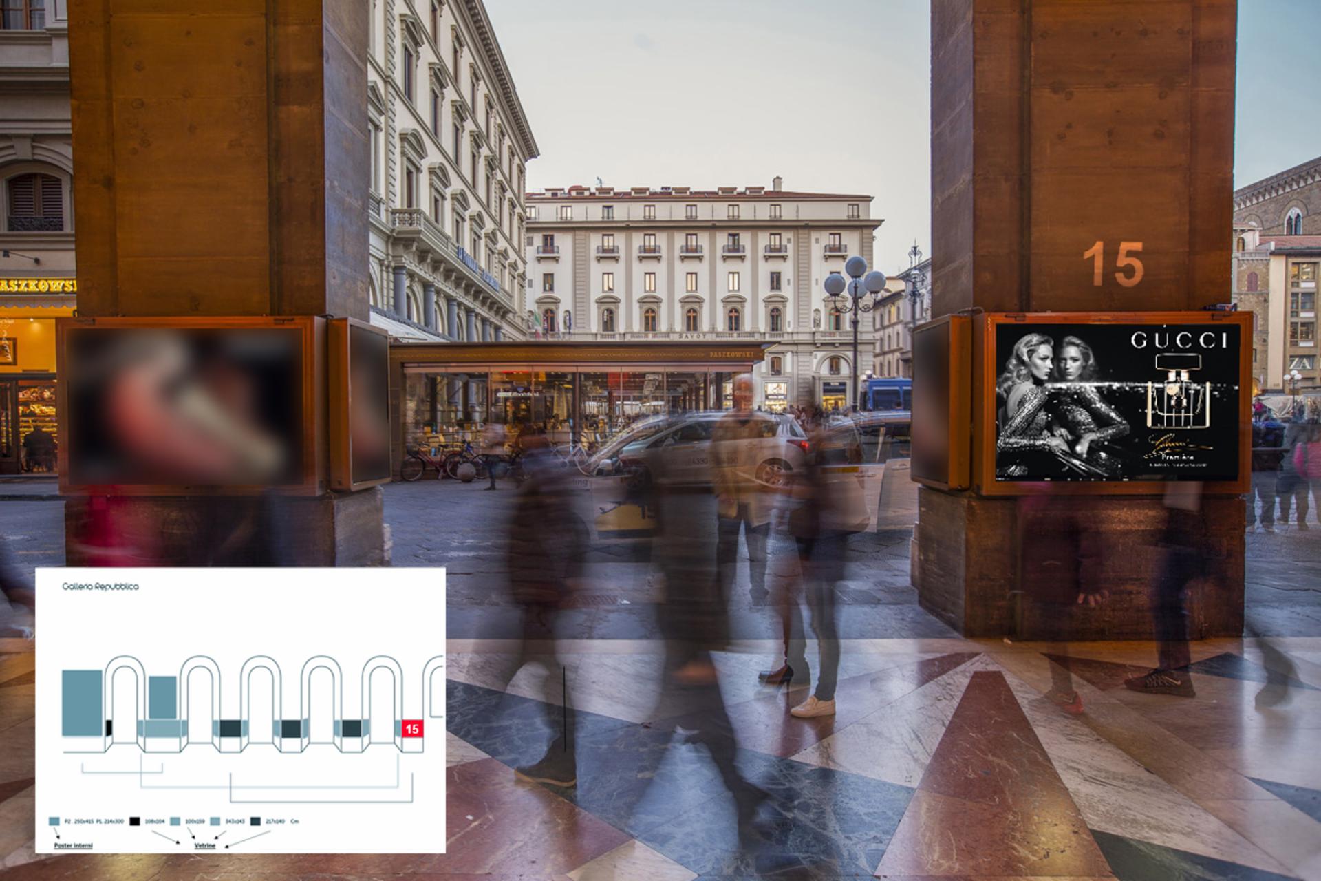 Impianto TOTEM a Firenze, in zona Moncler