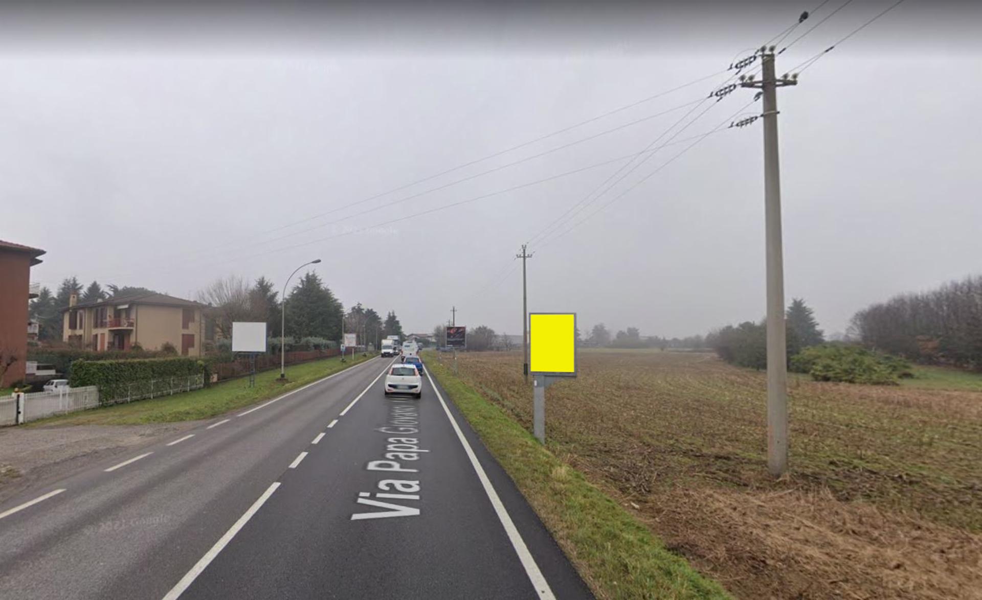 Impianto CARTELLONISTICA a Capriate San Gervasio, in zona Al Molo 13