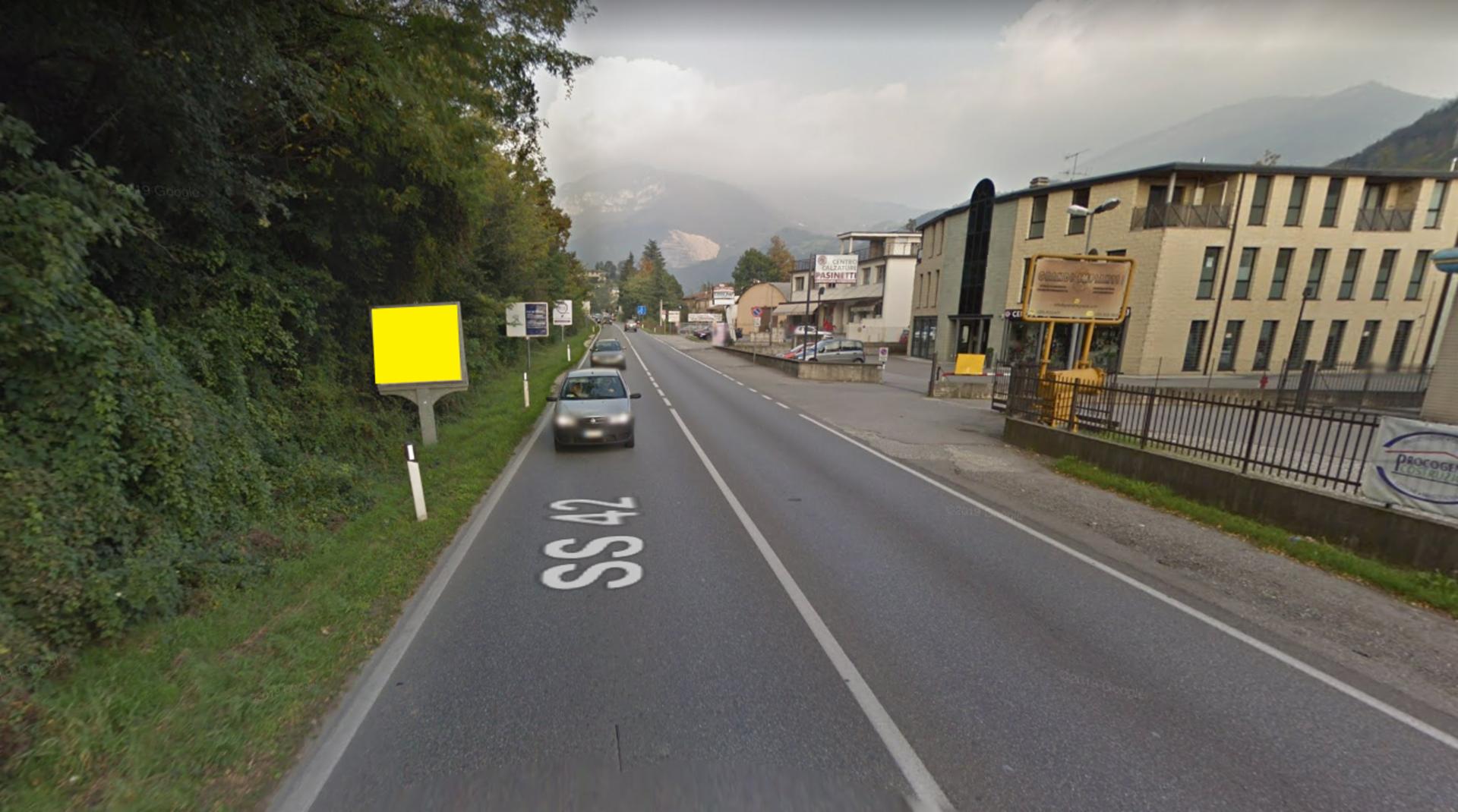 Impianto CARTELLONISTICA a Borgo di Terzo, in zona Piero Pizza