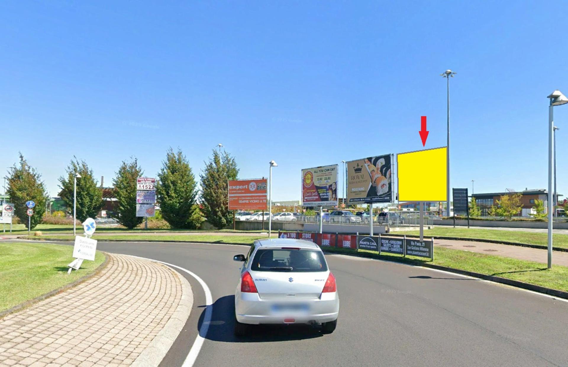 Impianto POSTER a Rozzano, in zona McDonald's