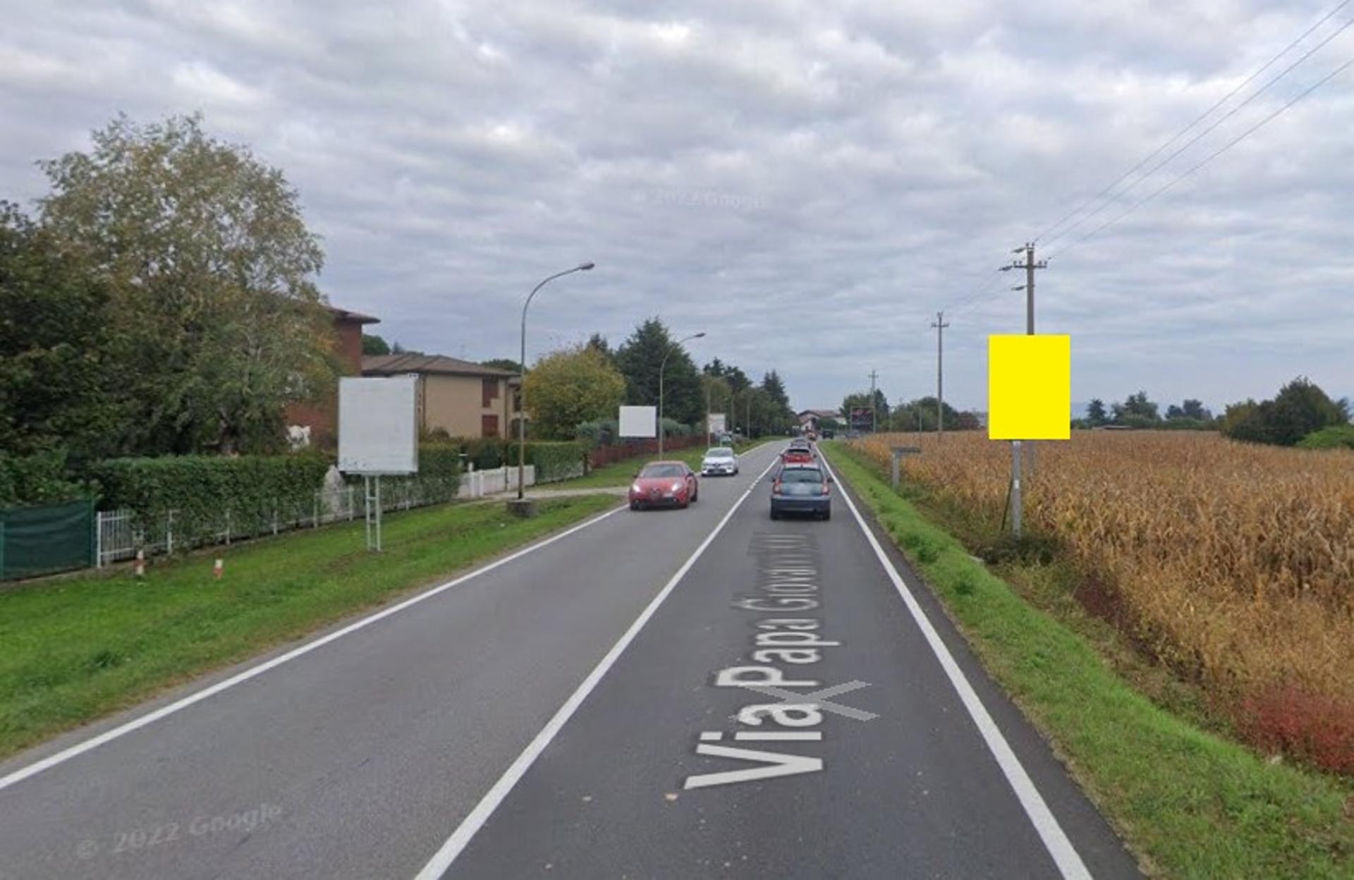 Impianto CARTELLONISTICA a Capriate San Gervasio, in zona Al Molo 13