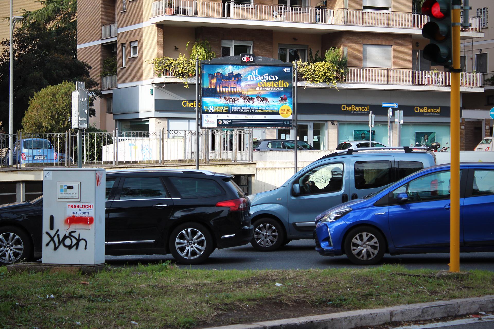 Impianto POSTER a Roma, in zona Alaska Gelateria
