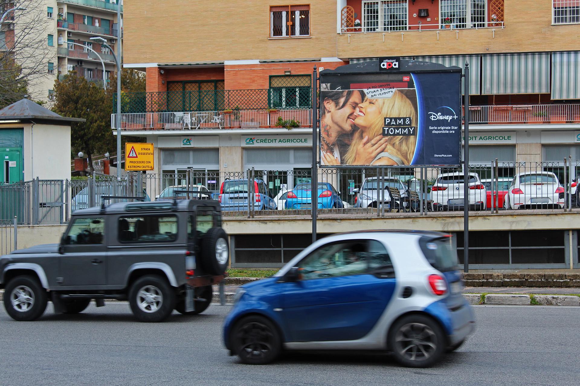 Impianto POSTER a Roma, in zona Alaska Gelateria
