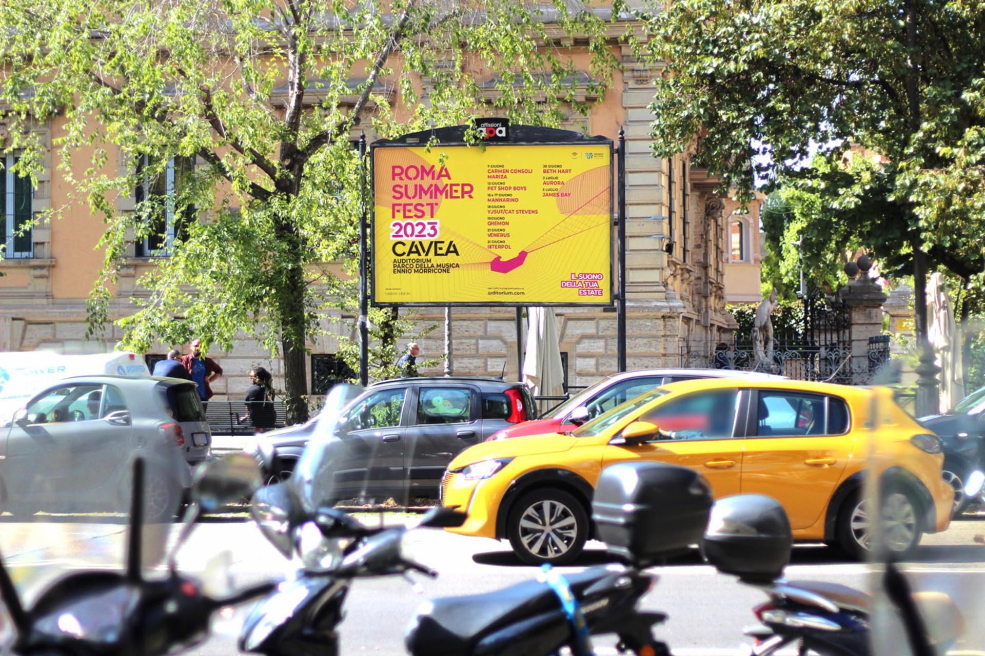 Impianto POSTER a Roma, in zona Starbucks