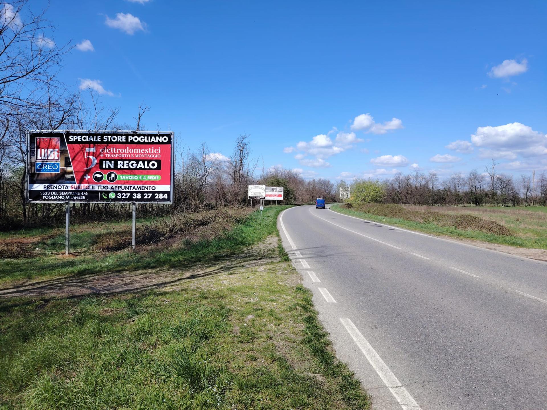 Impianto a S.p. 109 dopo confine Pogliano Nerviano dir. Parabiago  Parabiago