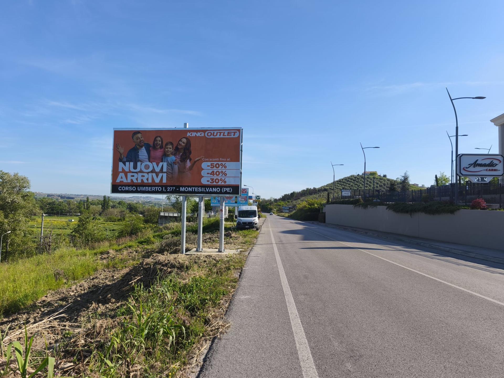 Impianto 6 X 3 a Cappelle sul Tavo, in zona Pista dell'Adriatico