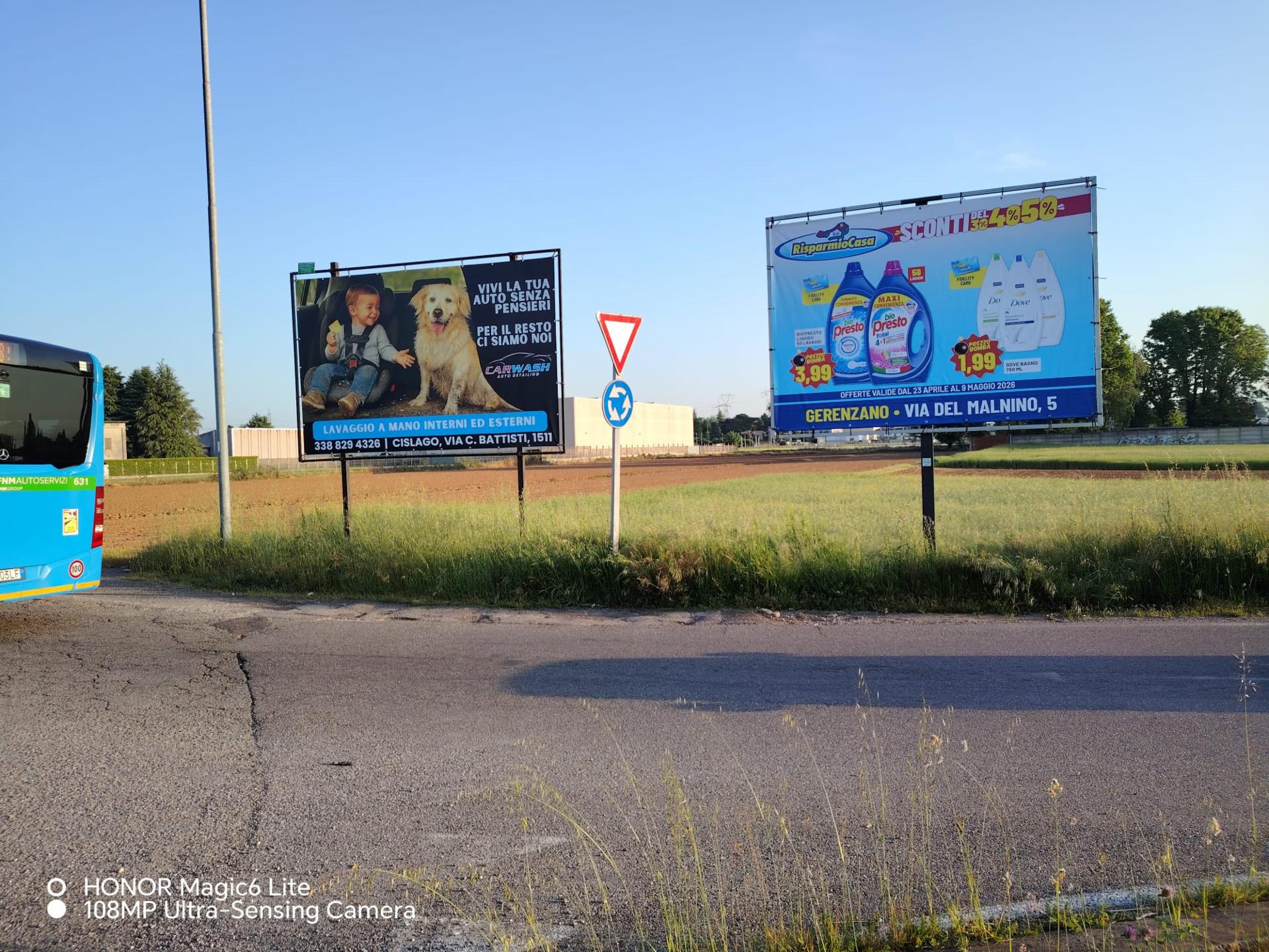 Impianto POSTER a Turate, in zona Aldi