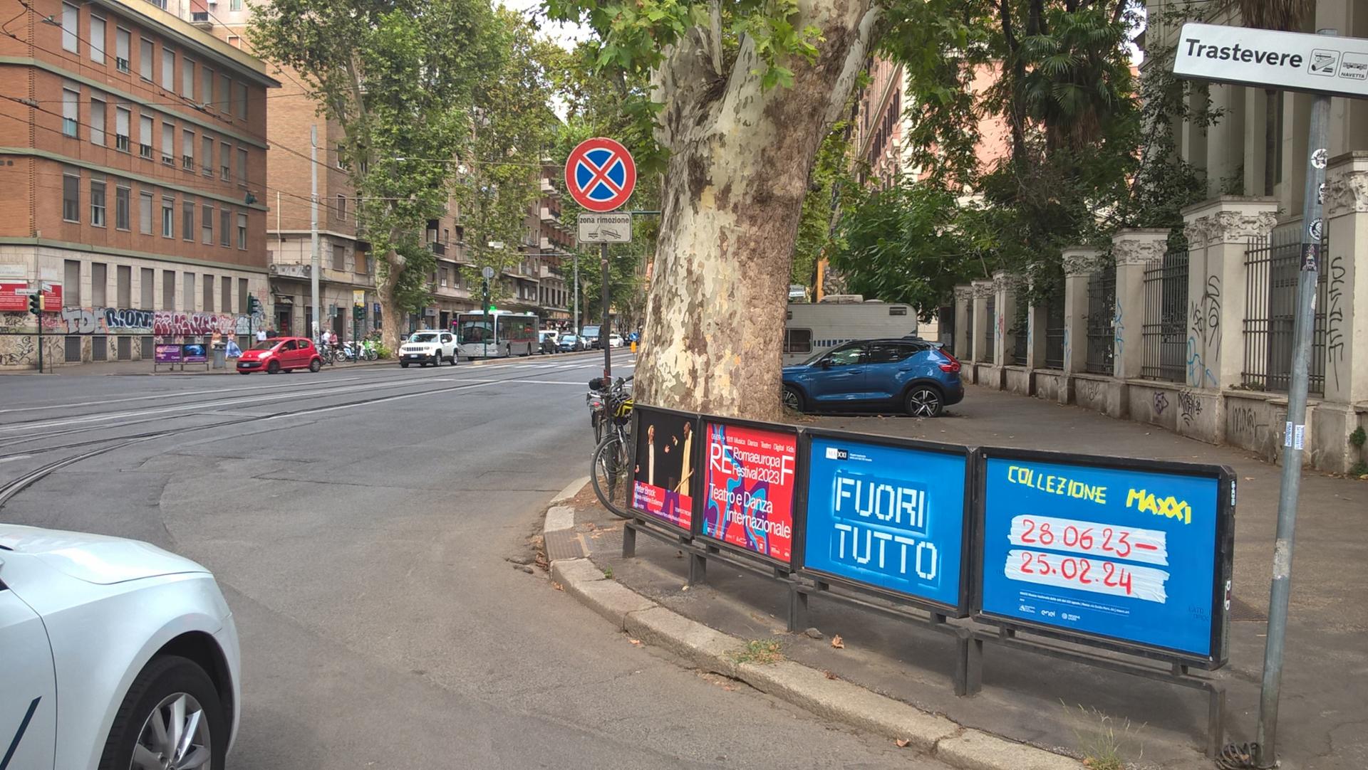 Impianto a VIALE TRASTEVERE - ang. Via Induno (lt. Nord, sx)  Roma
