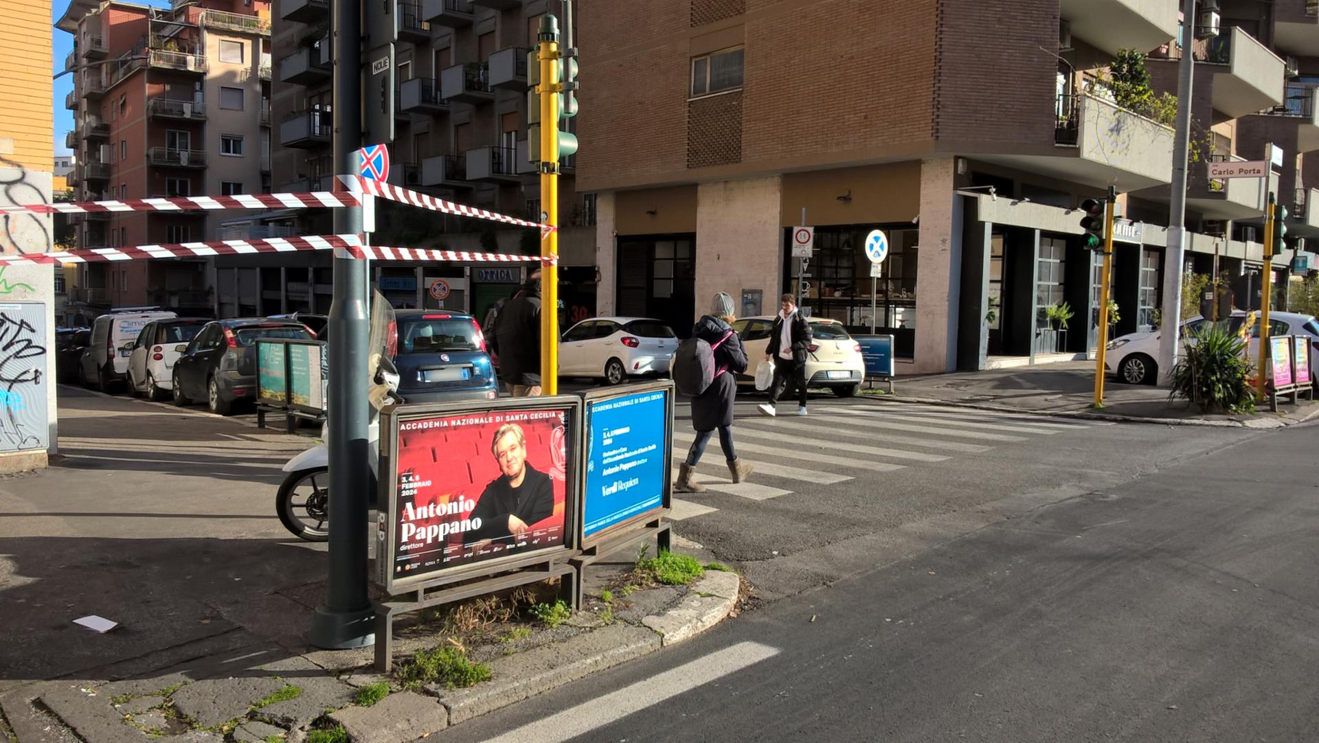 Impianto TRANSENNA a Roma, in zona Gelateria Giuffrè