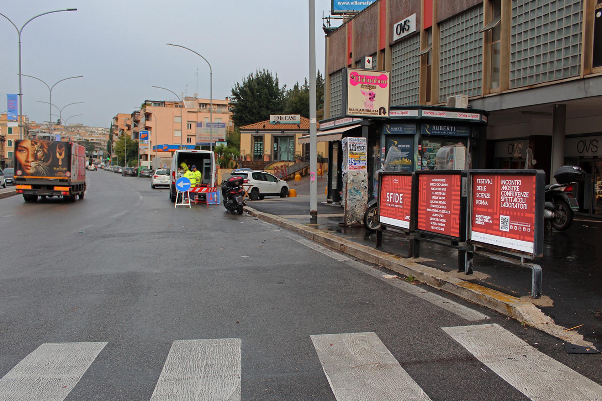 Impianto a CORSO FRANCIA - ang. Via Flaminia (OVS)  Roma