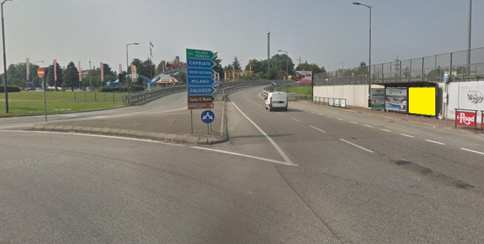 Impianto PENSILINA a Capriate San Gervasio, in zona McDonald's