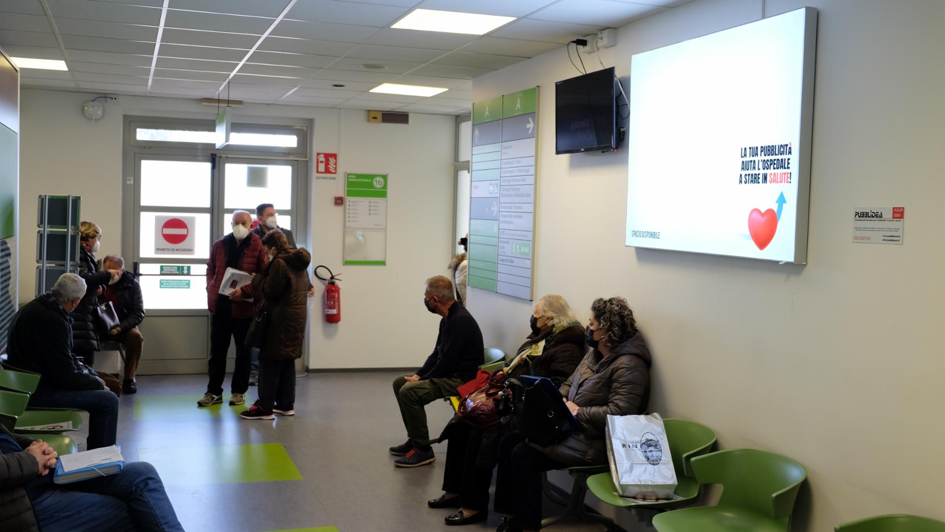 Impianto a Ospedale di Cisanello- Area Attesa 1b (Cardiologia)  Pisa