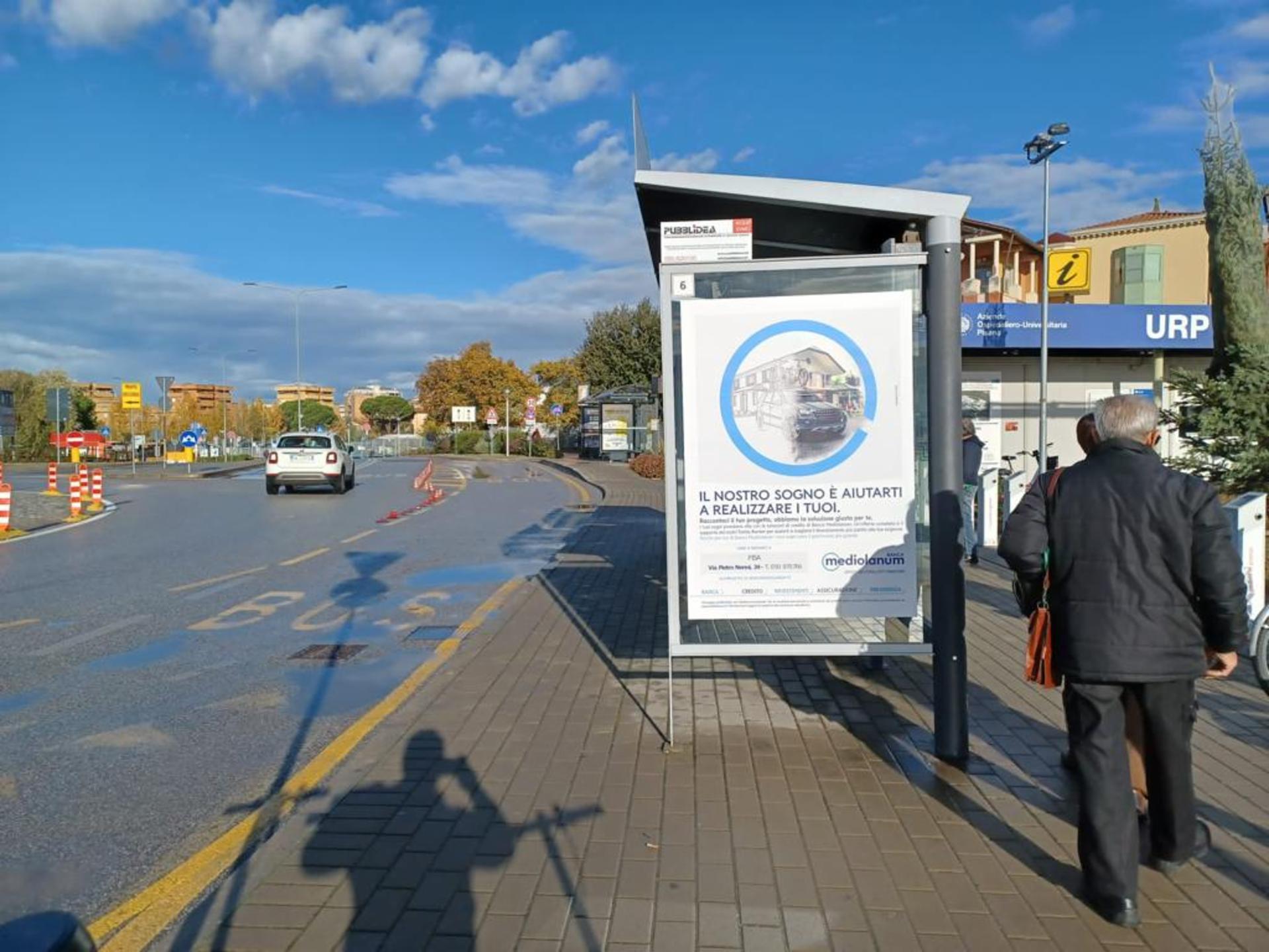 Impianto a Ospedale di Cisanello-Fermata Piazza Nuovo Santa Chiara (Ingresso Principale), lato destro  Pisa