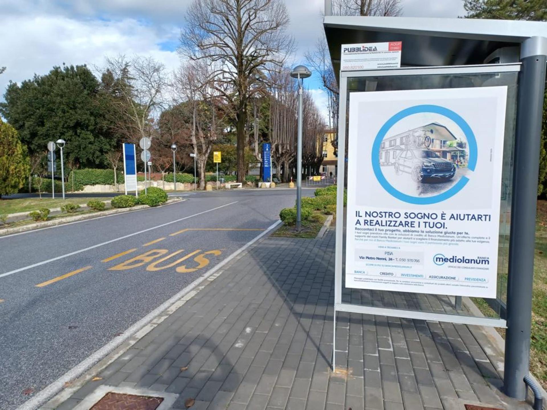 Impianto a Ospedale di Cisanello-Fermata Nazionale verso Mensa Aziendale, lato destro  Pisa