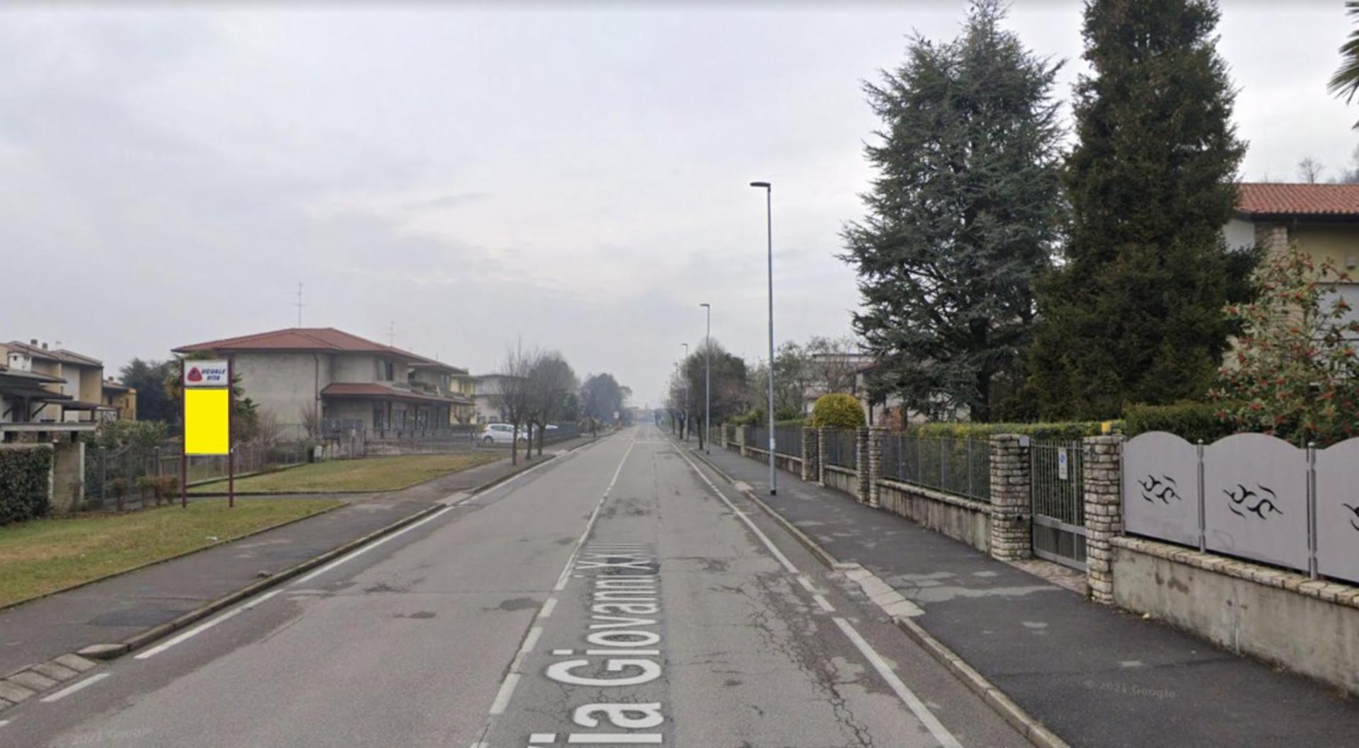 Impianto TABELLA a Bagnatica, in zona Gelateria Linda