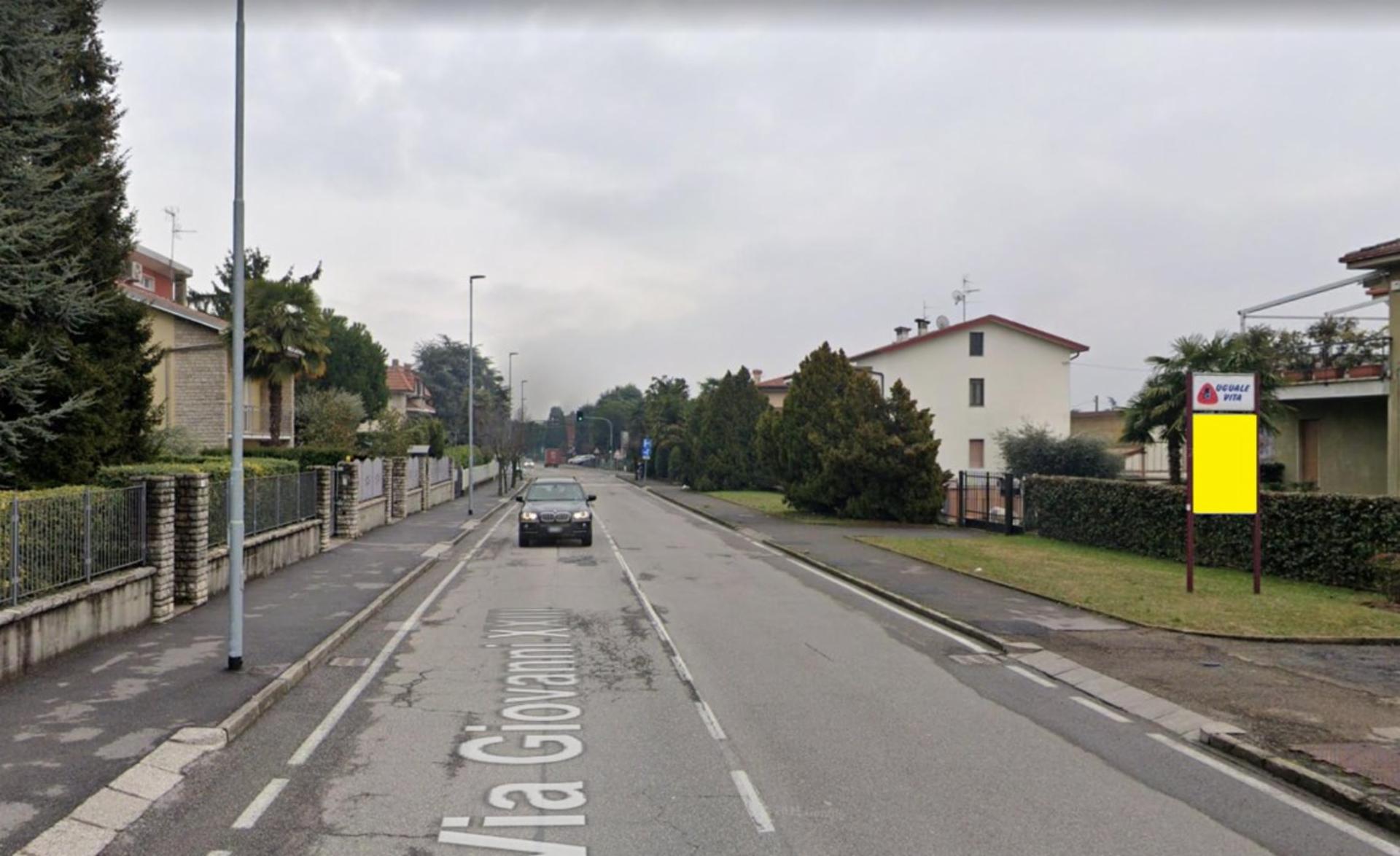 Impianto TABELLA a Bagnatica, in zona Gelateria Linda