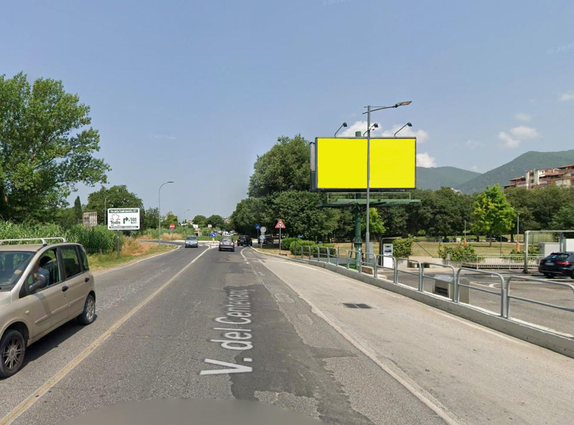 Impianto a VIA DEL CENTENARIO M 35 VIA IALENTI  FRONTE-SENSO DI MARCIA  Terni