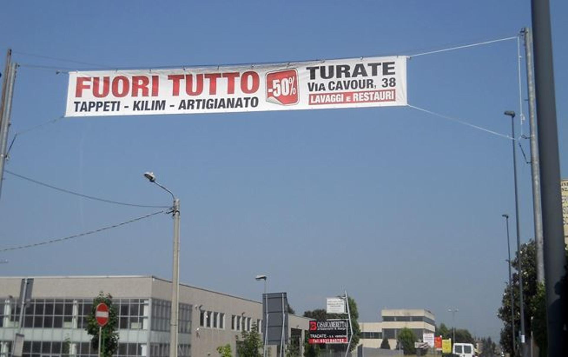 Impianto STRISCIONE a Gerenzano, in zona Chiesa dei Santi Pietro e Paolo