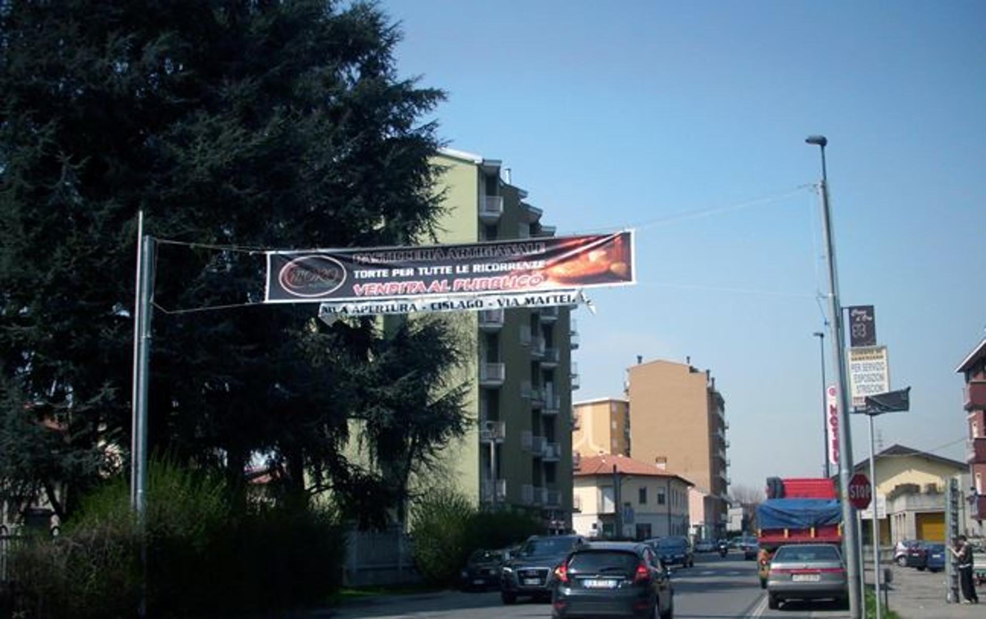 Impianto STRISCIONE a Gerenzano, in zona Scuola dell'Infanzia Aldo Moro