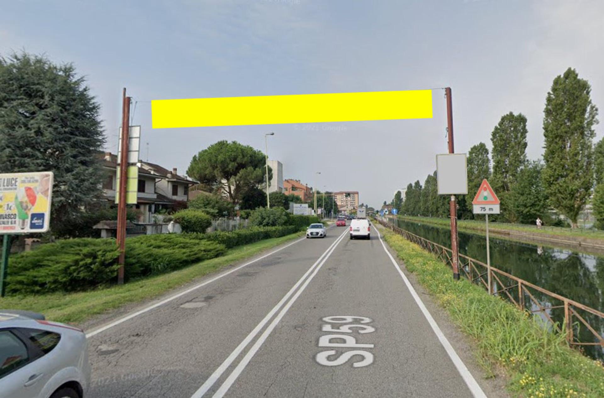 Impianto STRISCIONE a Trezzano sul Naviglio, in zona Natalia Nails
