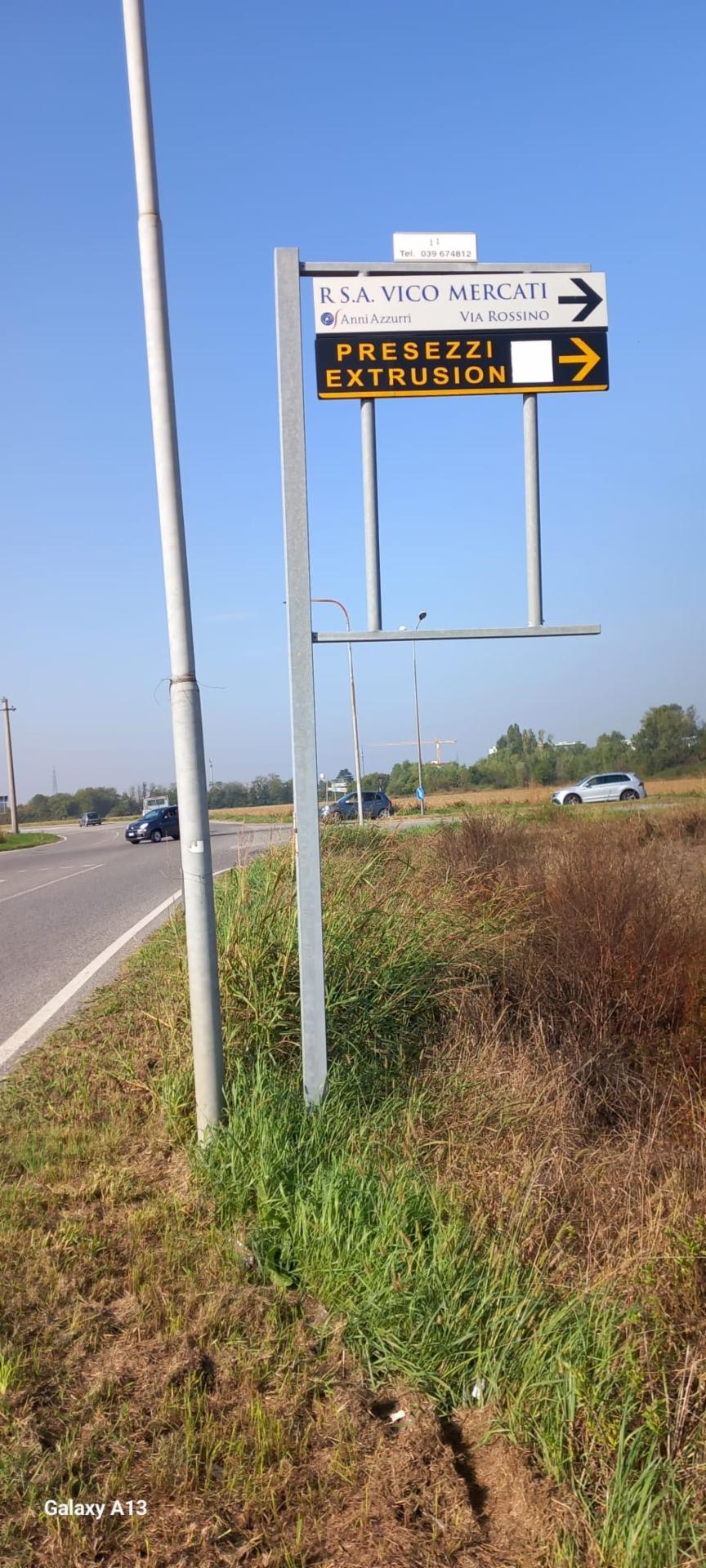 Impianto FRECCE / PREINSEGNE a Vimercate, in zona Dr. Gianni Mauro