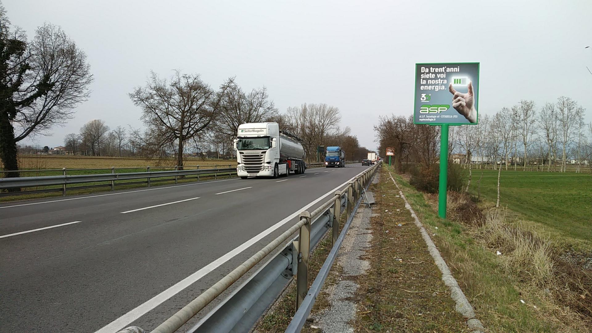 Impianto a SP 47 Km 27+360 DX (-> direzione Bassano)  Cittadella