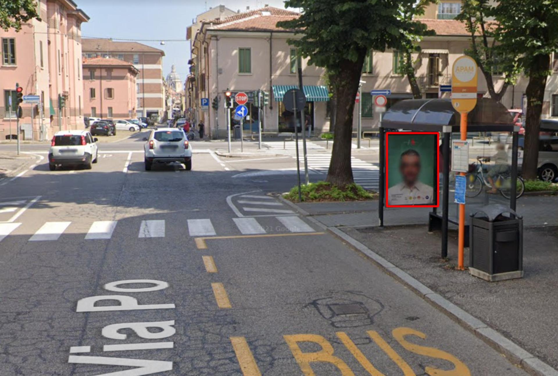 Impianto PENSILINA a Mantova, in zona Chiesa di San Sebastiano