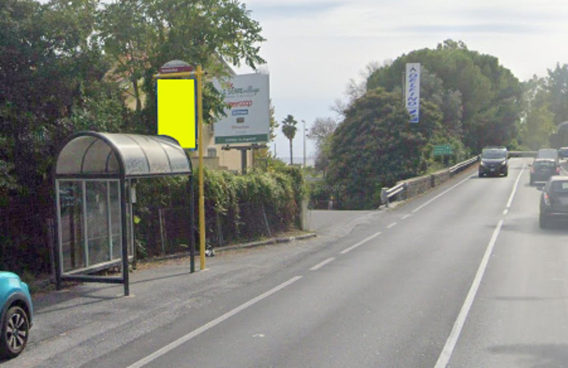 Impianto a SS 1 VIA AURELIA  FRONTE CIVICO 21 - PRIMA DELLA GALLERIA DIREZIONE ALASSIO - ALBENGA  Albenga