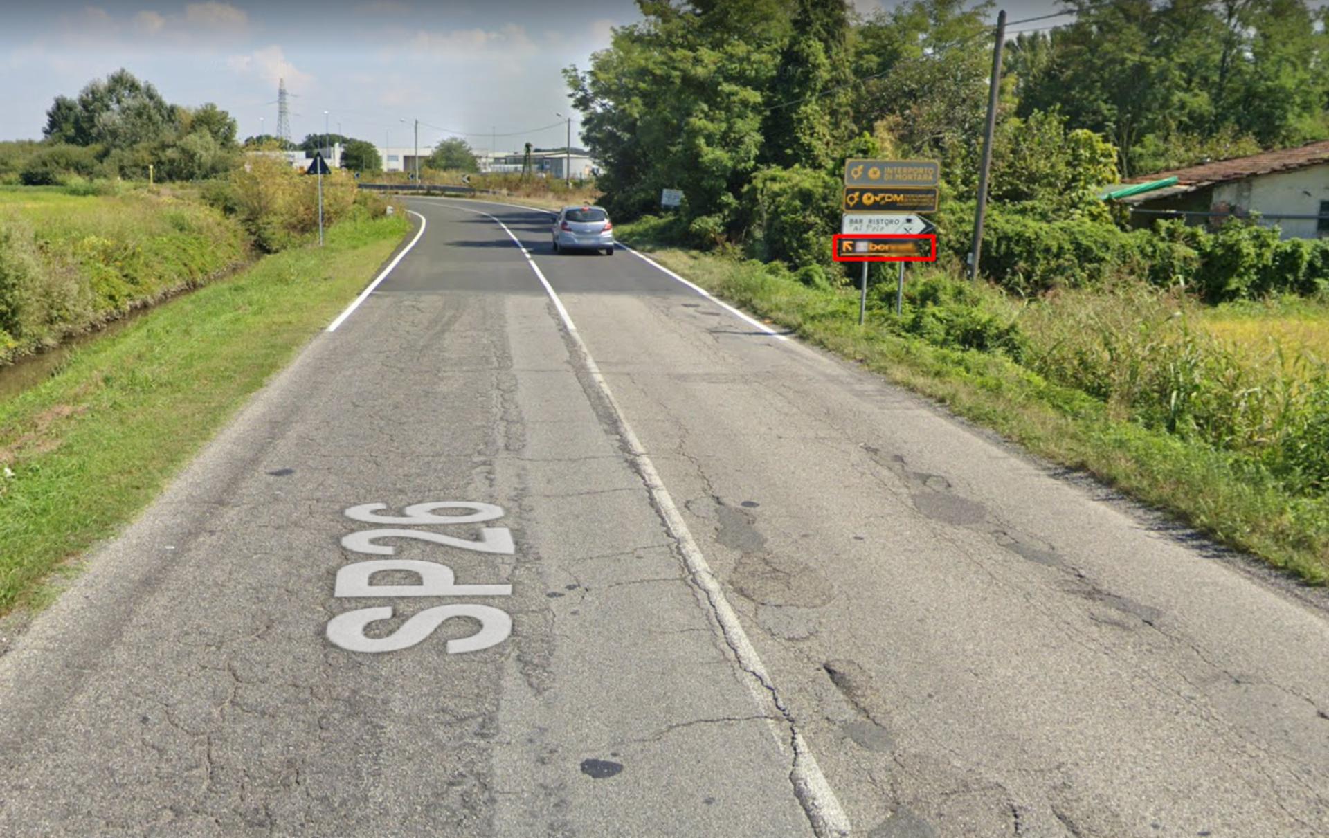 Impianto FRECCE / PREINSEGNE a Mortara, in zona Ristorante Villa Sant'Espedito