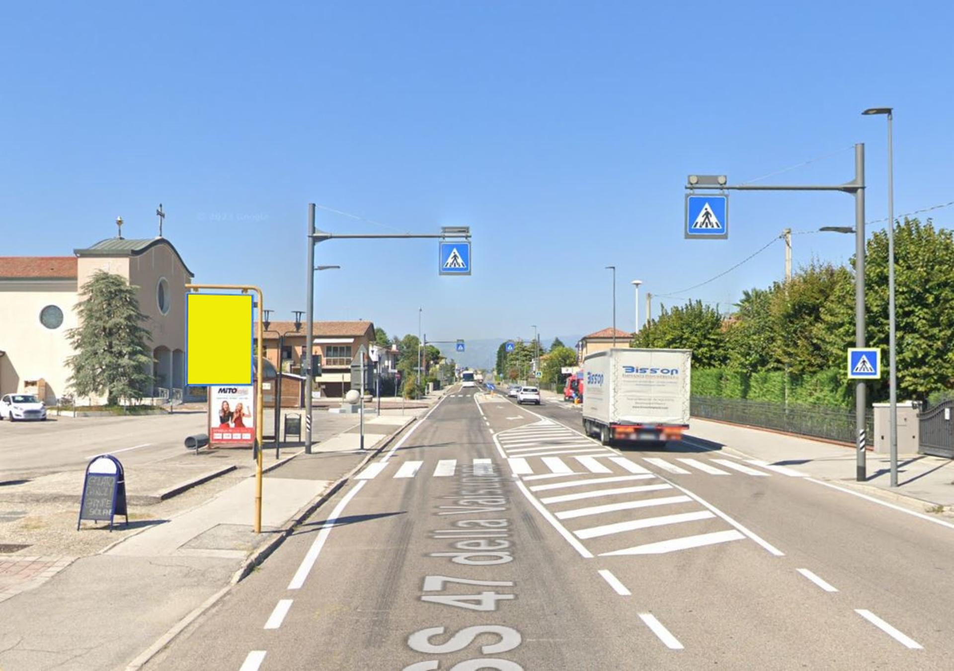 Impianto a REGIONALE VIA VALSUGANA C/O CHIESA 47 Km 25+795SX  FACCA  Cittadella
