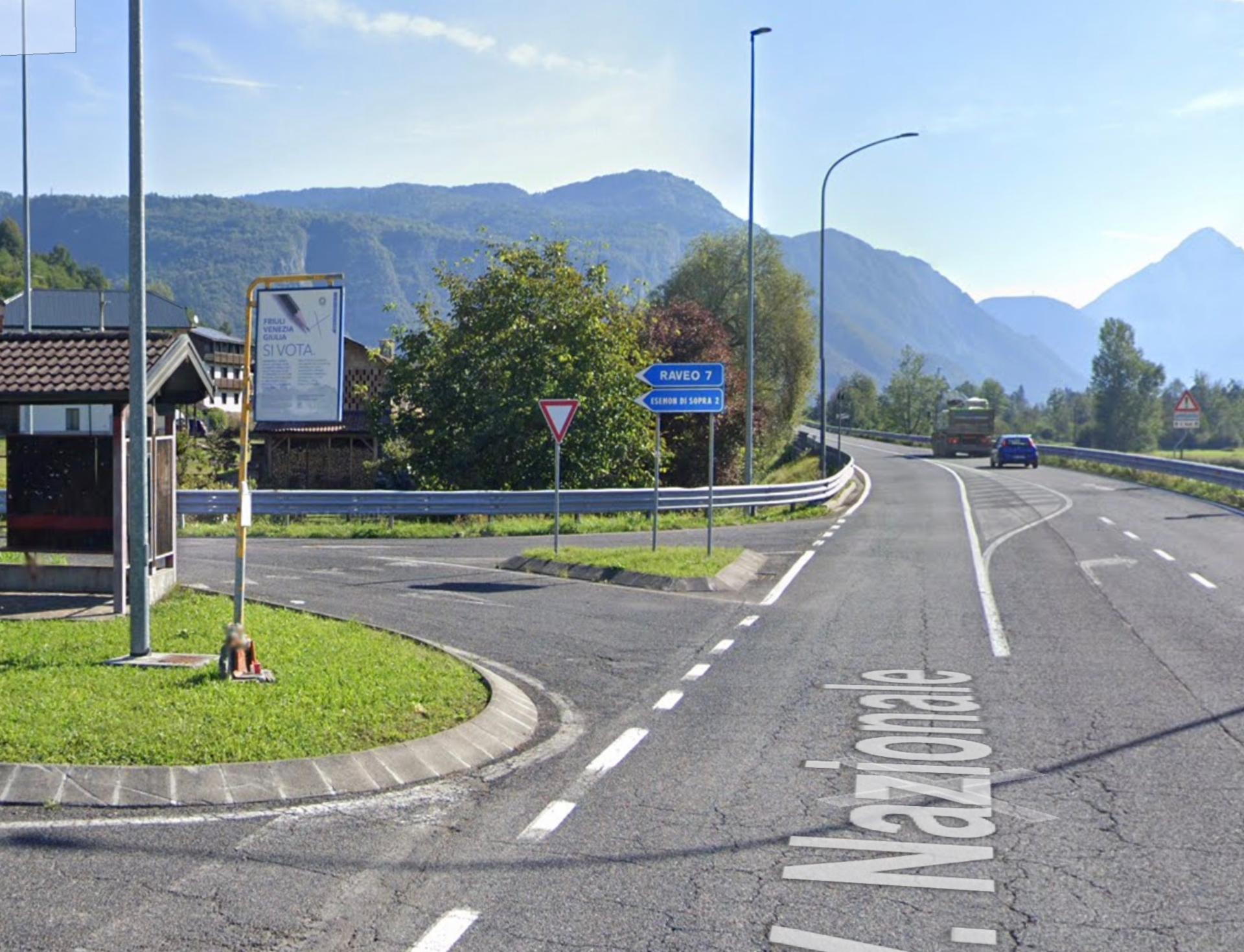 Impianto a STATALE ESEMON DI SOTTO 52 Km 21+472DX  BIVIO PER SP35  Enemonzo
