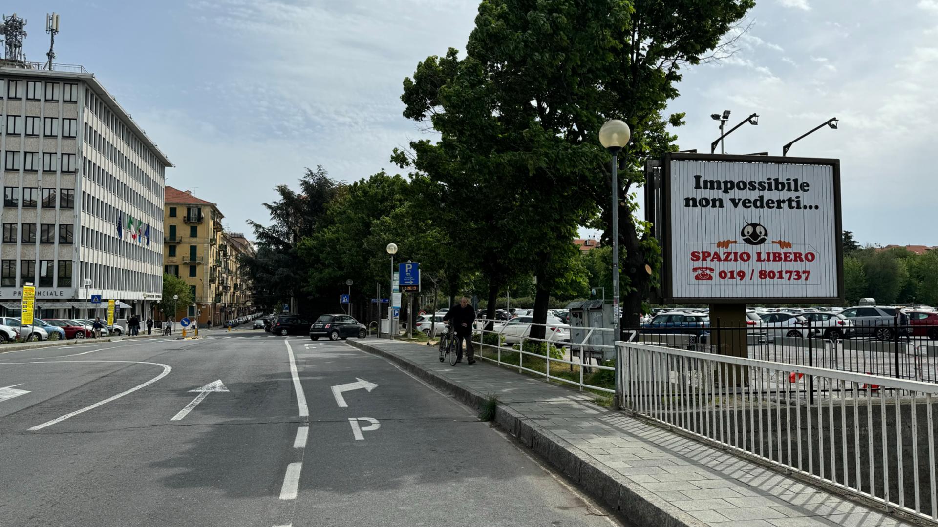 Impianto POSTER a Savona, in zona Bar Jimmy