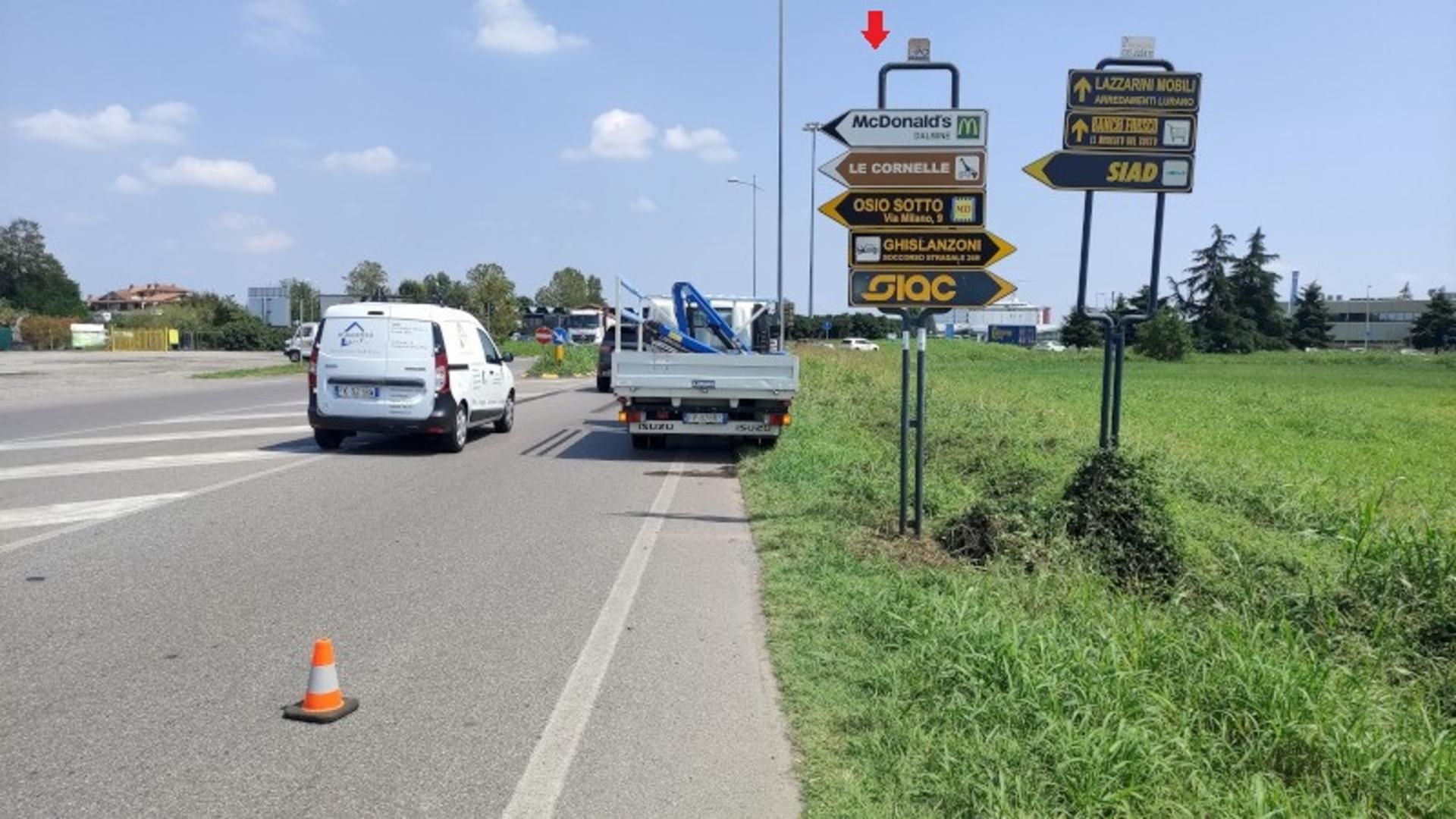 Impianto a S.P. 184 Km. 0+082/sx  Boltiere