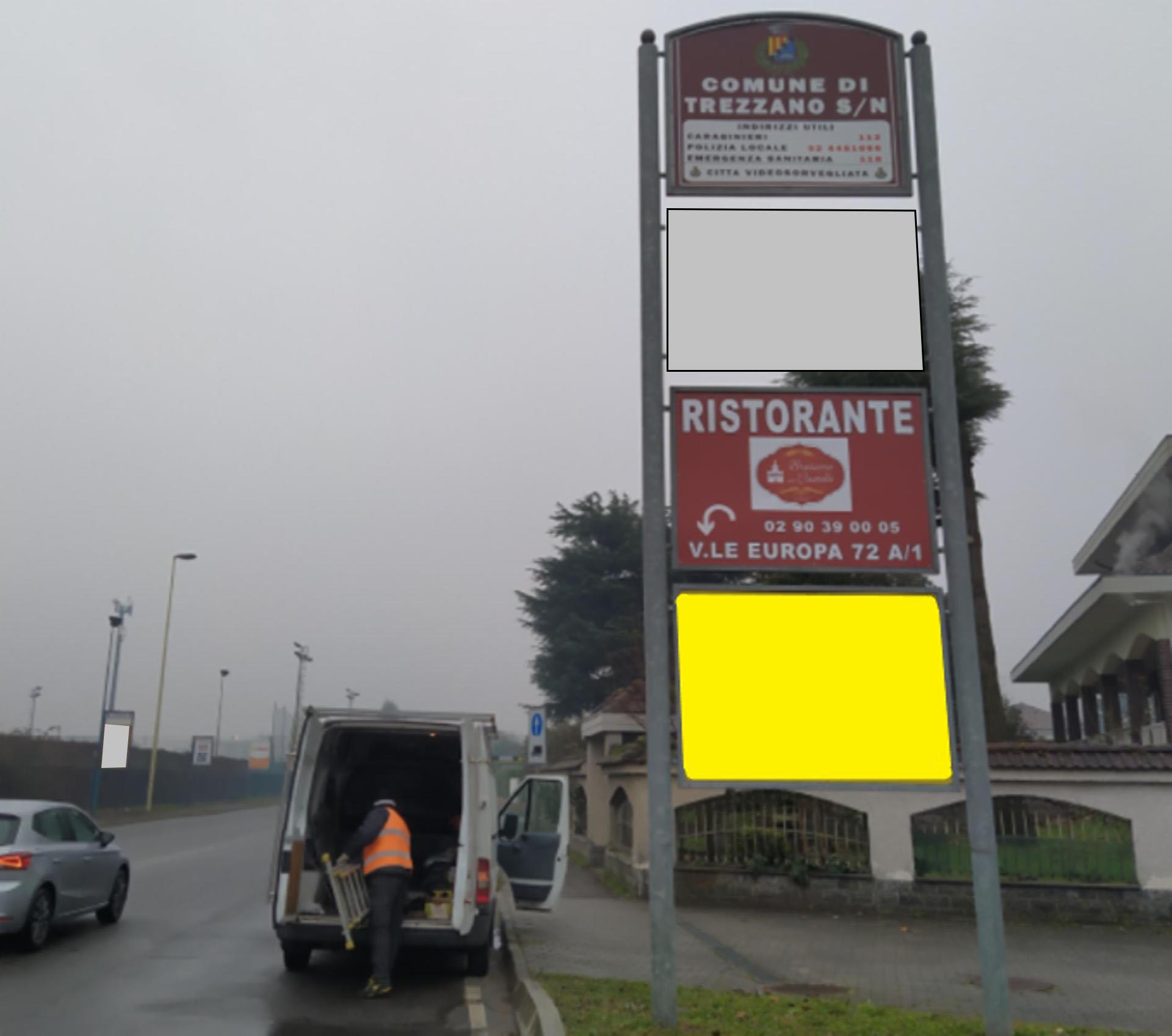 Impianto CARTELLONISTICA a Trezzano sul Naviglio, in zona Pane Cioccolato