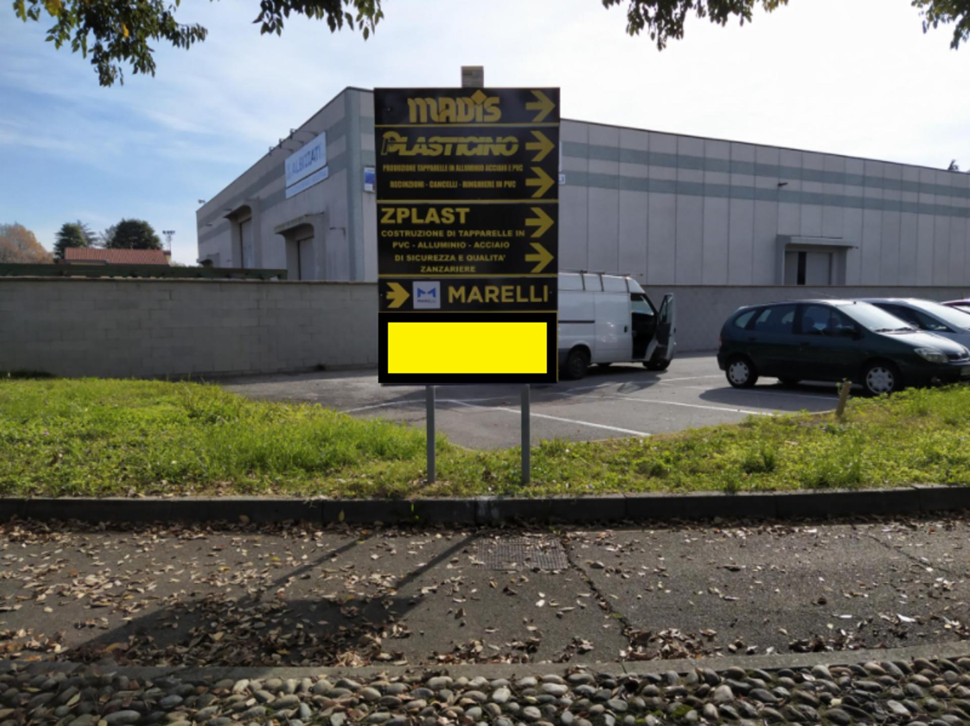 Impianto frecce / preinsegne a Santo Stefano Ticino