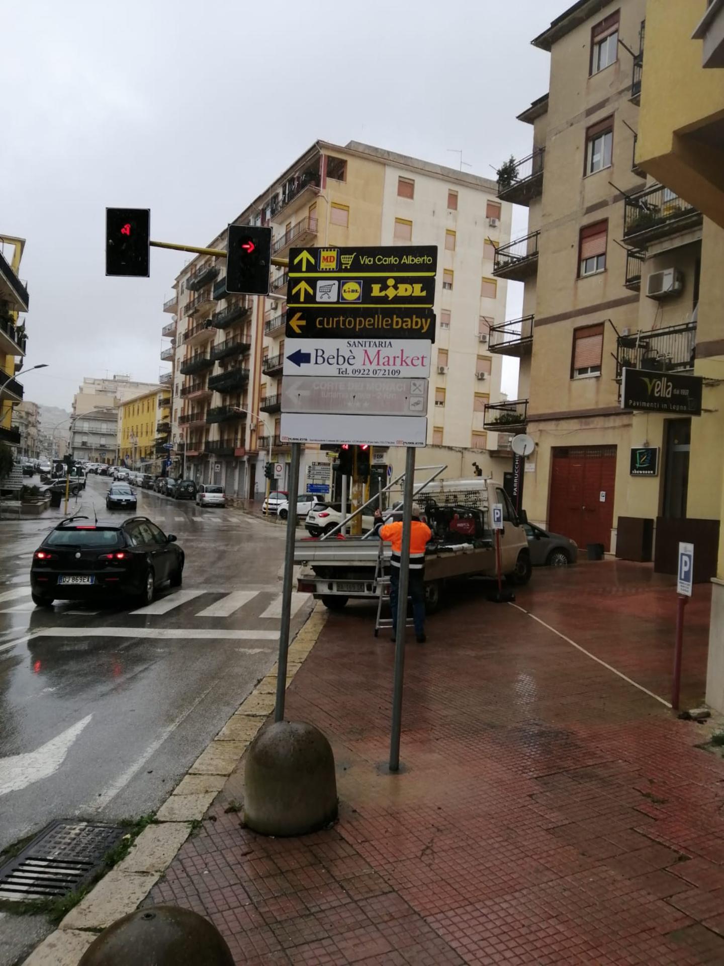 Impianto FRECCE / PREINSEGNE a Canicattì, in zona Teatro Sociale