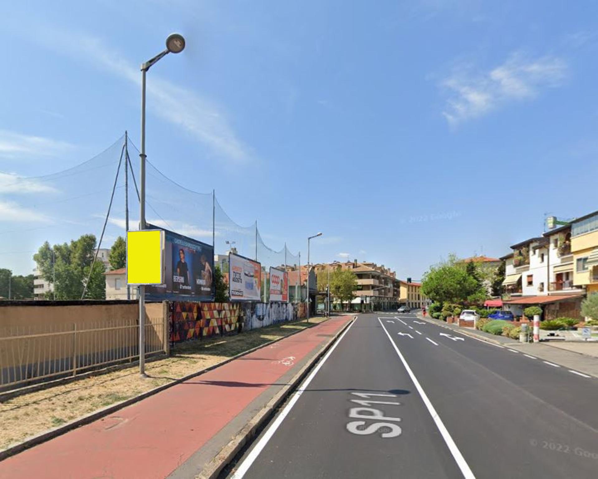 Impianto POLE MEDIA a Settimo Milanese, in zona Burger King