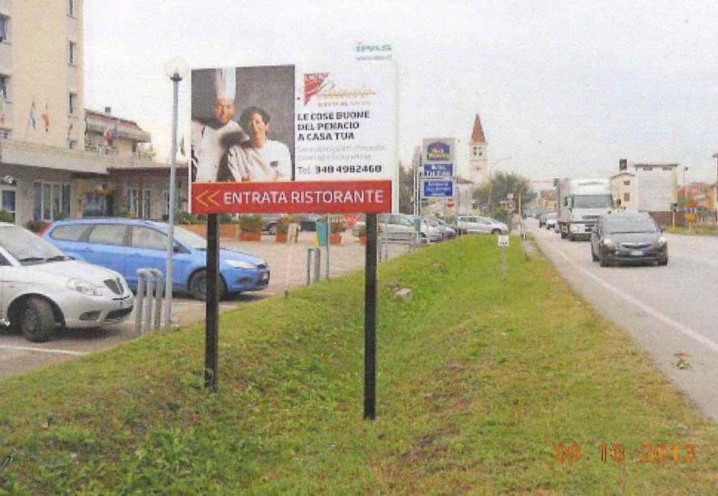 Impianto CARTELLONISTICA a Altavilla Vicentina, in zona Trattoria alla Bianca