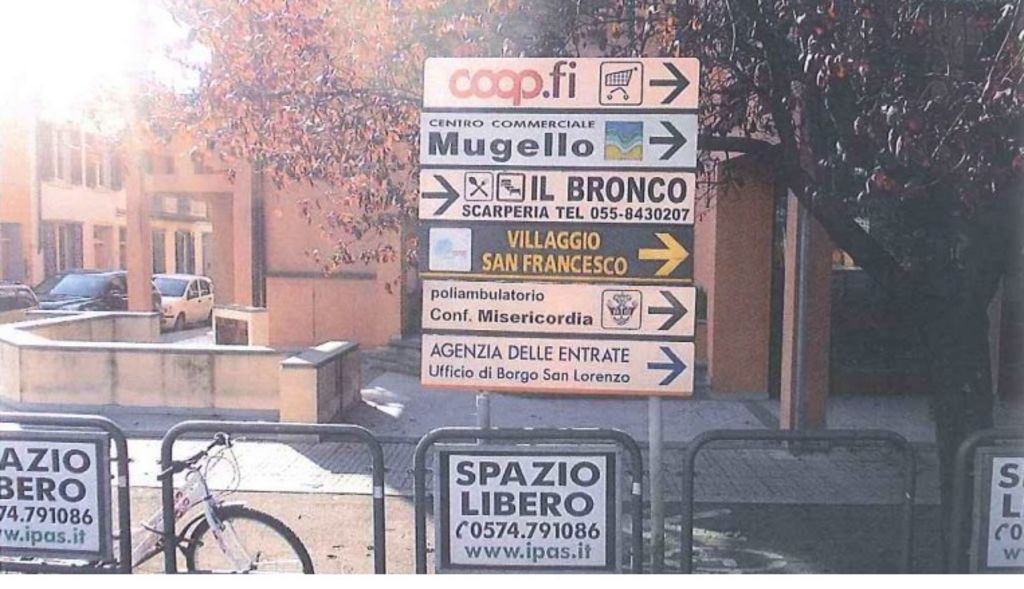Impianto FRECCE / PREINSEGNE a Borgo San Lorenzo, in zona Sabri Kebab