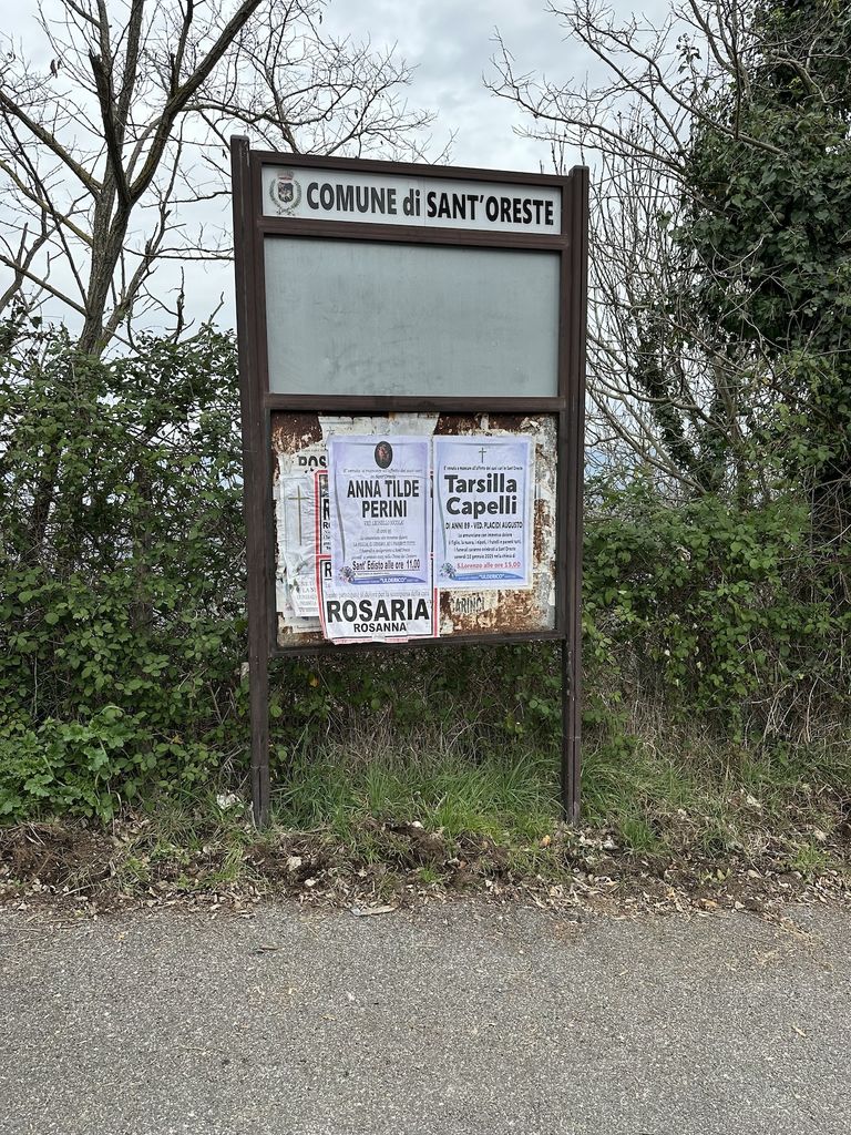 Impianto TABELLA a Sant'Oreste, in zona Ristorante Alessandro al Campanile