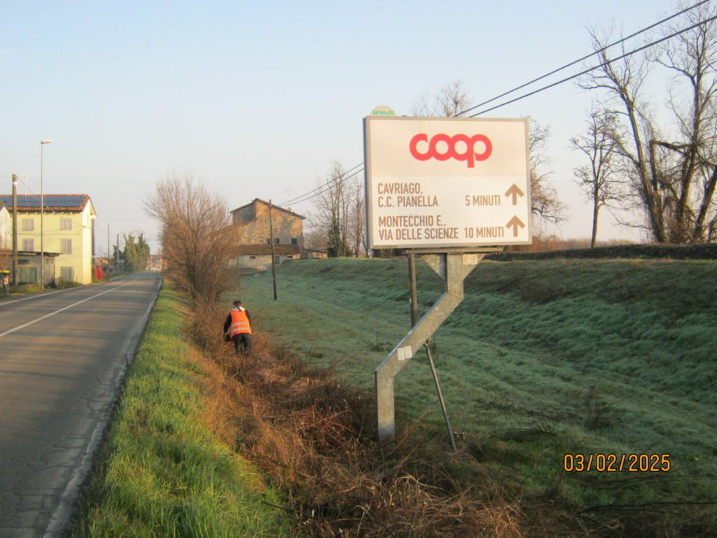 Impianto CARTELLONISTICA a San Polo d'Enza, in zona San Giuseppe