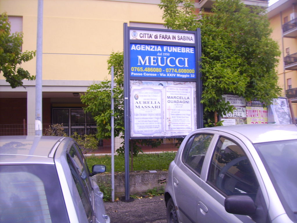 Impianto TABELLA a Fara in Sabina, in zona Polizia Stradale