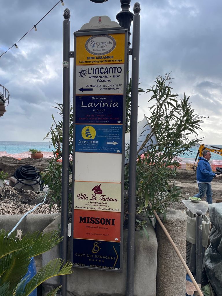 Impianto TABELLA a Positano, in zona Felu Jewels