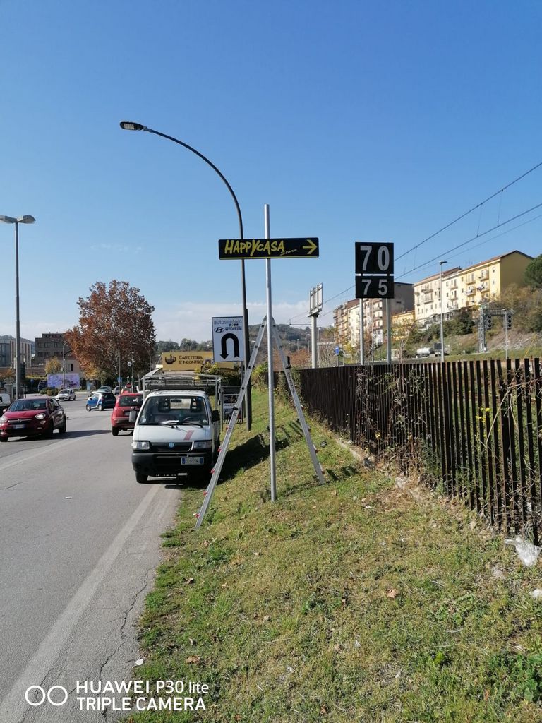 Impianto FRECCE / PREINSEGNE a Potenza, in zona Conad