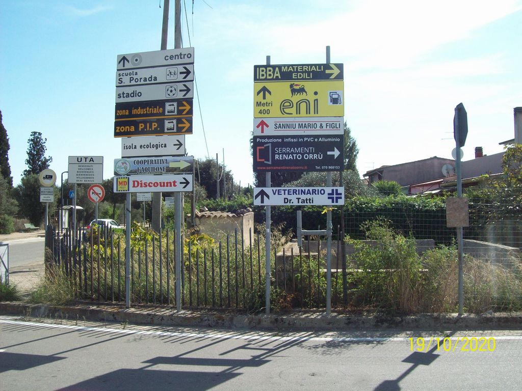 Impianto FRECCE / PREINSEGNE a Uta, in zona ARST