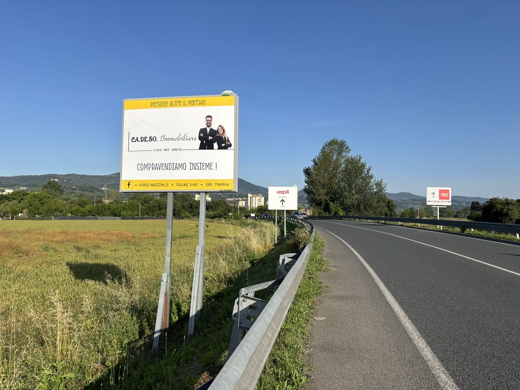 Impianto CARTELLONISTICA a Figline e Incisa Valdarno, in zona Gran Caffè della Stazione