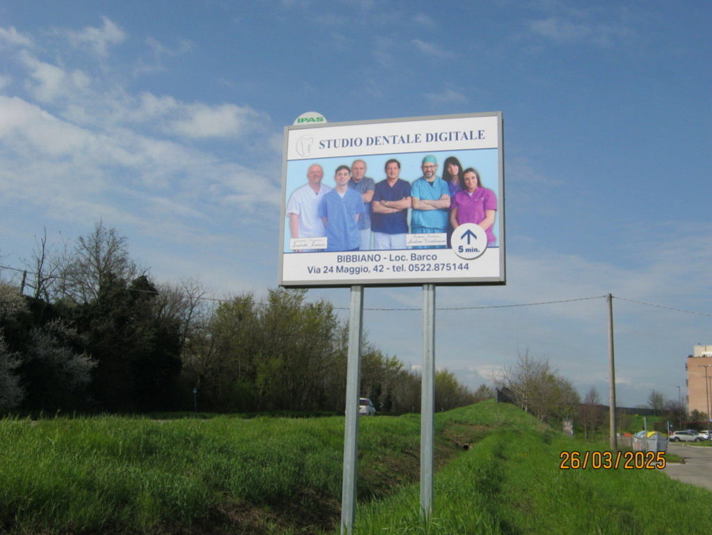 Impianto CARTELLONISTICA a Cavriago, in zona Pala AEB